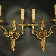 Pair of Louis XV style sconces by Lucien Gau Paris