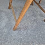 Set of 4 vintage Italian folding chairs in cane 1970s