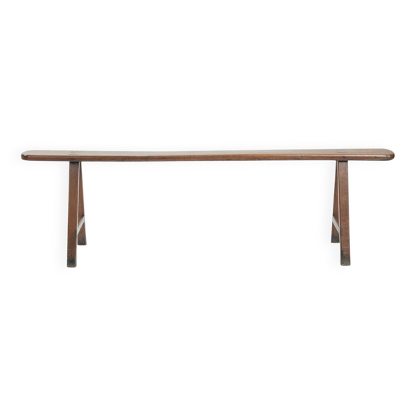 Banc en chêne de style Art Déco français, années 1930