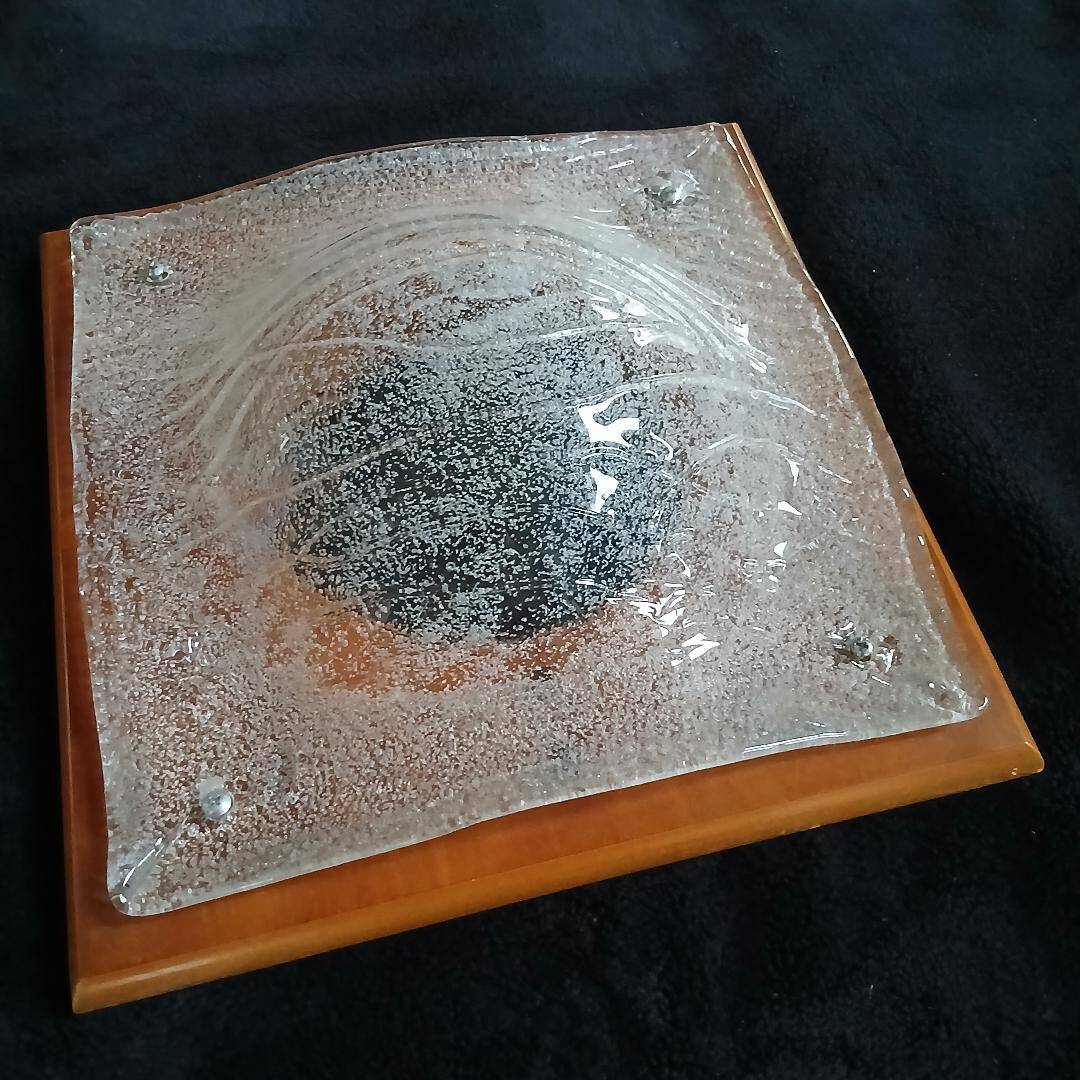 glass plate ceiling light - Mazzega, Murano