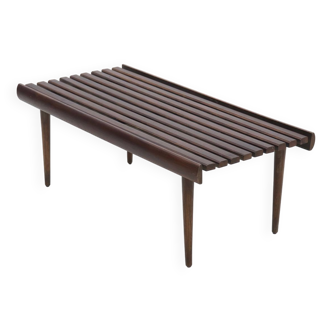 Vintage Wooden Slatted bench 1960s