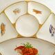 Appetizer plate, seaside design, Gien earthenware, 1960
