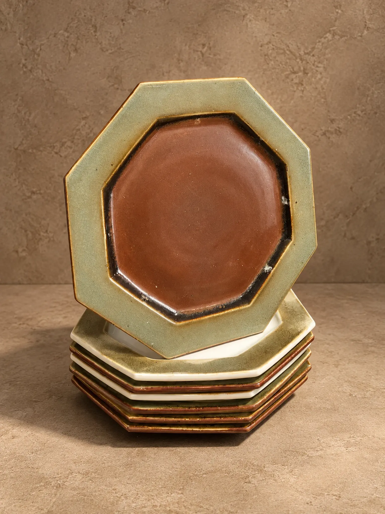 Lot d'assiettes Grès du Marais, France, circa 1970