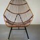 Rattan chair, vintage design, 1960s