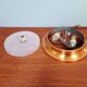 Art Deco ceiling light in copper and frosted glass, 1930