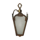Lantern in smoked glass and brass