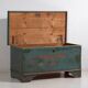 Antique turquoise green patinated chest (1935) #10