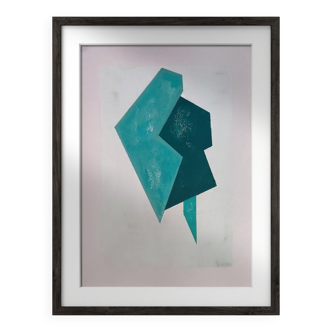 Peinture original géométrique minimaliste