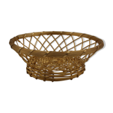 Vintage braided metal wire basket