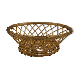 Vintage braided metal wire basket