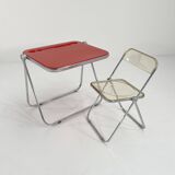 Bureau pliable platone rouge par giancarlo piretti pour anonima castelli, 1970