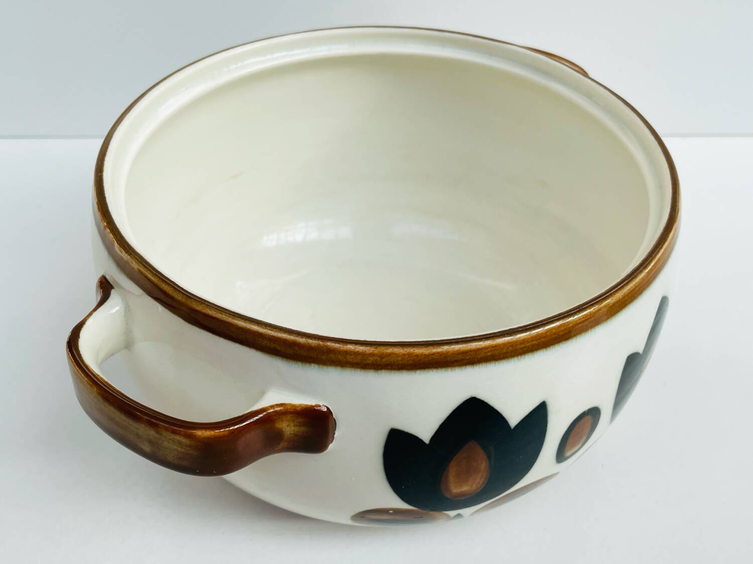 Vintage Boch "Kimono" cache-pot in earthenware – Belgium, 1950s
