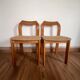 2 wooden chairs