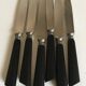 series of 6 19th ebony wooden table knives