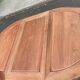 Table à manger ronde extensible décapé en bois massif brut chinois Ming 196