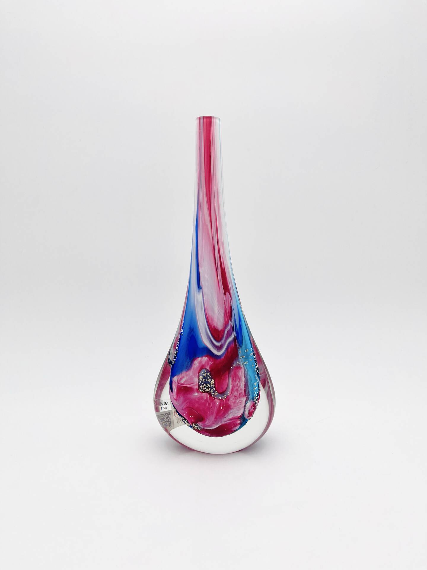 Oball Murano Vase - Sommerso - 24k Gold - Labeled - H30cm/1.17kg