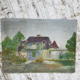 Canvas on landscape cardboard