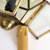 Mirror wall lamp, brass 50s
