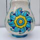 Glazed earthenware vase, floral/sun decoration, Catteau, Boch