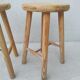 Set of 2 vintage pine stools