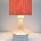 White porcelain lamp foot design geometric decoration 70s