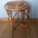 Wicker stool, spiral seat, bohemian style