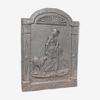 Nineteenth century fireplace plate