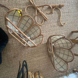 Appliques rotin nacre laiton