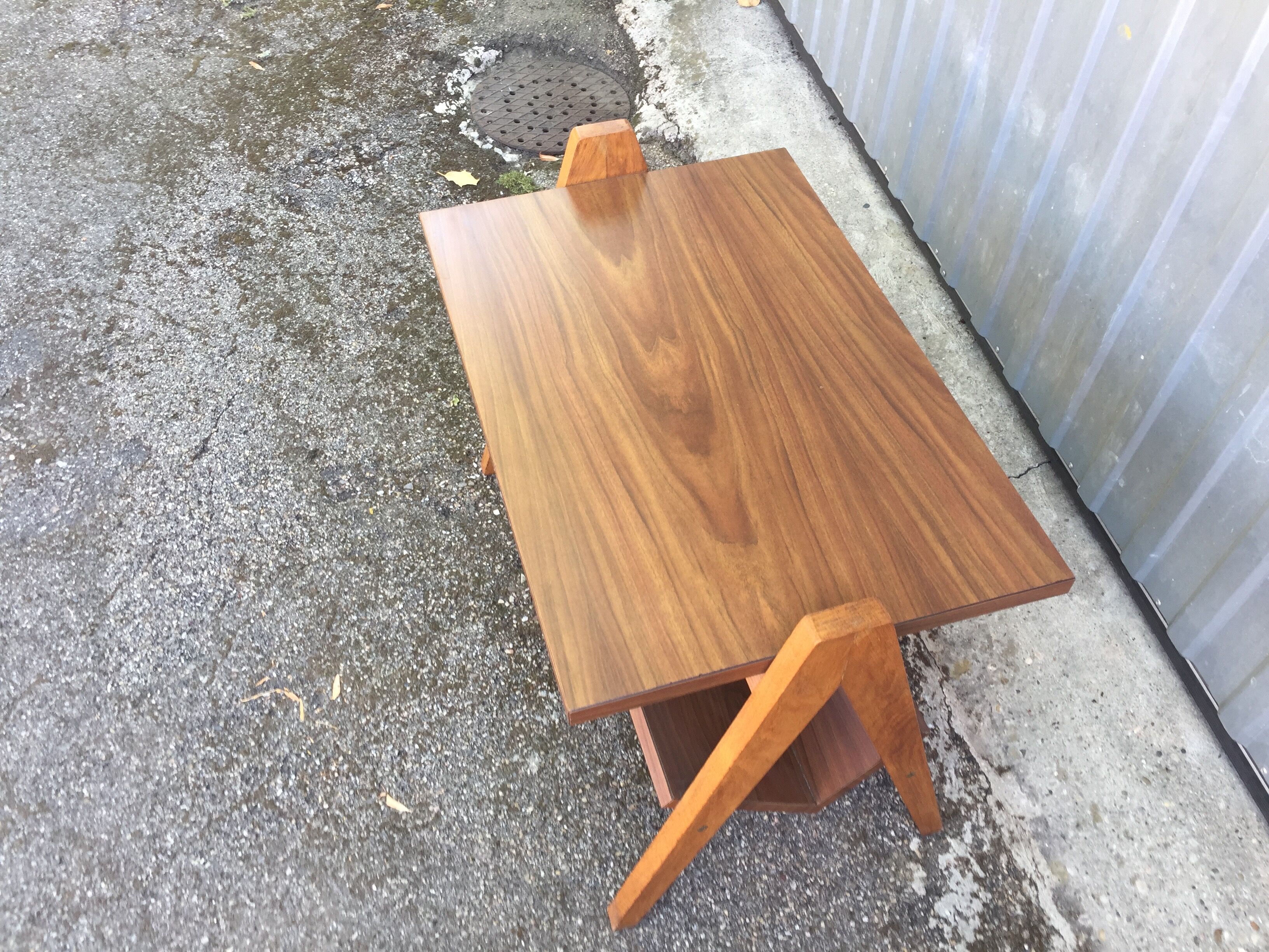 Scandinavian coffee table feet compass 1970