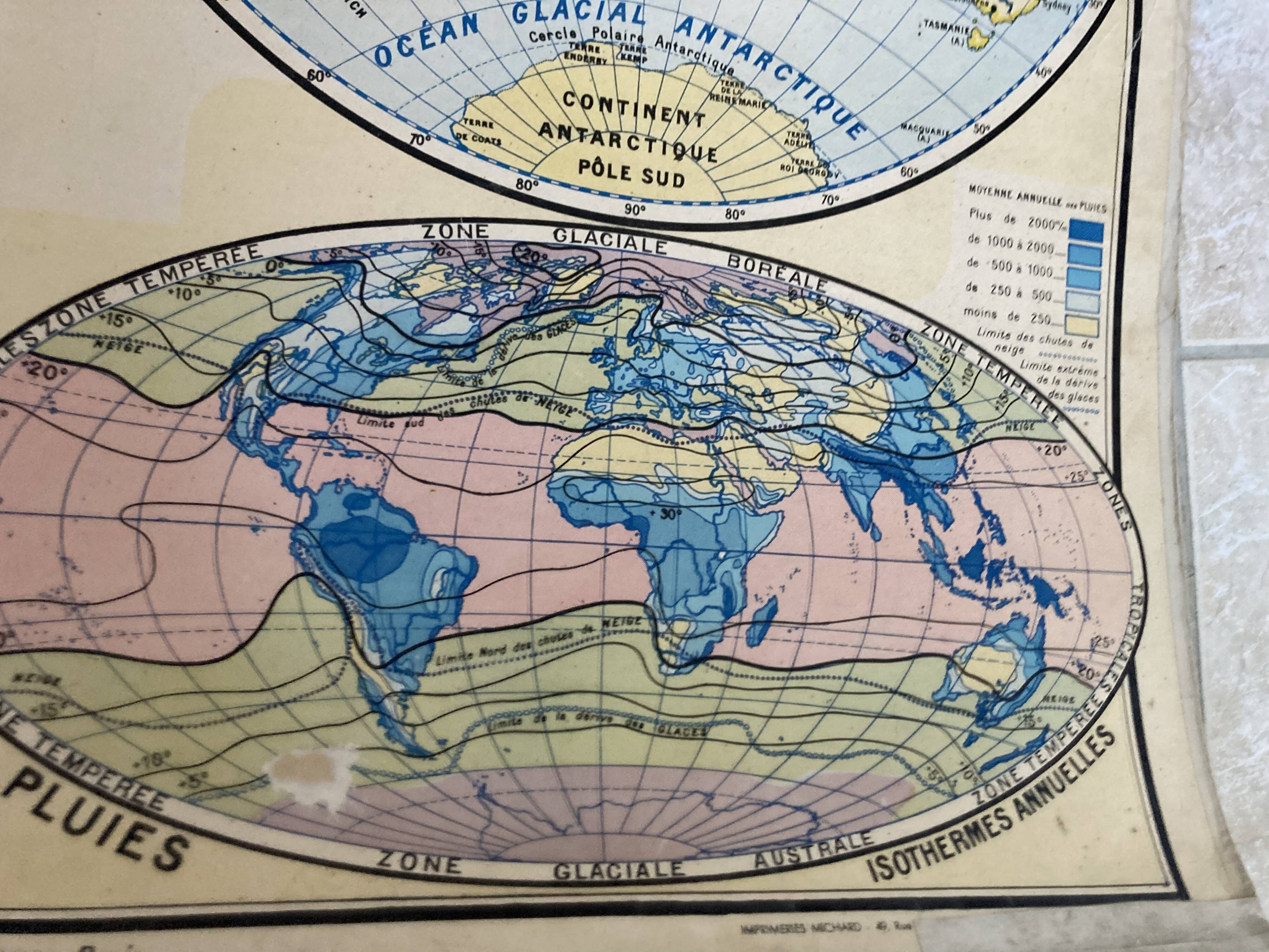 Carte scolaire mappemonde