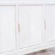 Enfilade Mid-Century Pencil Reed / en rotin, costal design des années 80.