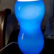 Lampe en verre bleu - Ikea vintage 1990