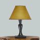 Lampe balustre en faïence émaillée noire lustrée