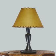 Baluster lamp in glossy black enamelled earthenware