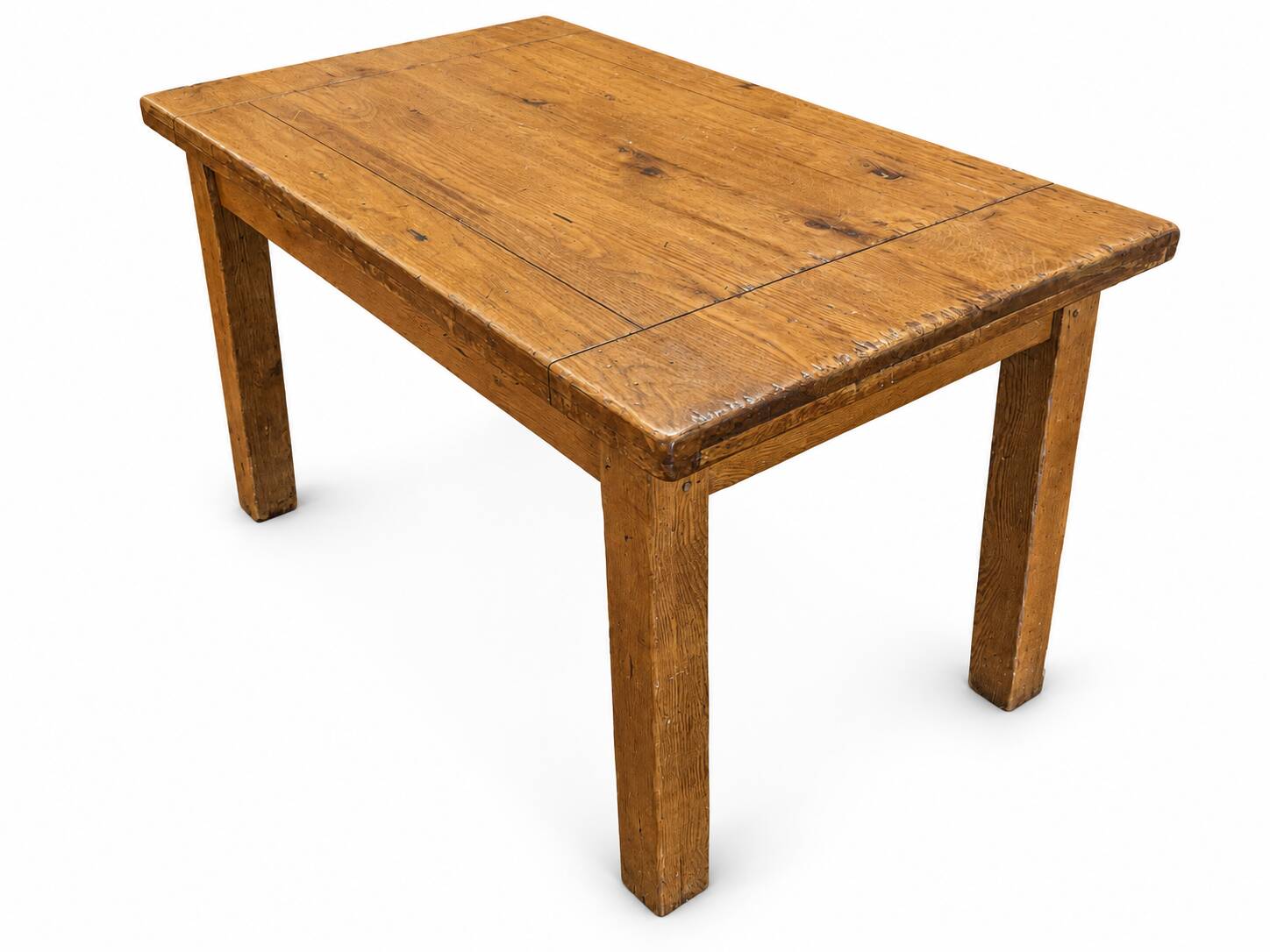 Table de ferme ancienne en chêne massif 120 cm