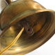 Scandinavian 3-arm chandelier, teak, brass and 1960 glass