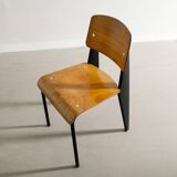 Vintage French Mid Century Jean Prouvé Metropole Standard Chair, 1950s