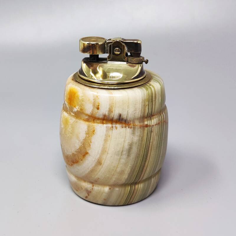 1960s Gorgeous Smoking Set in Onyx. Made in Italy