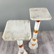 Pair of marble columns, late 19th century work