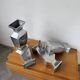Set 4 vases en fonte d’aluminium