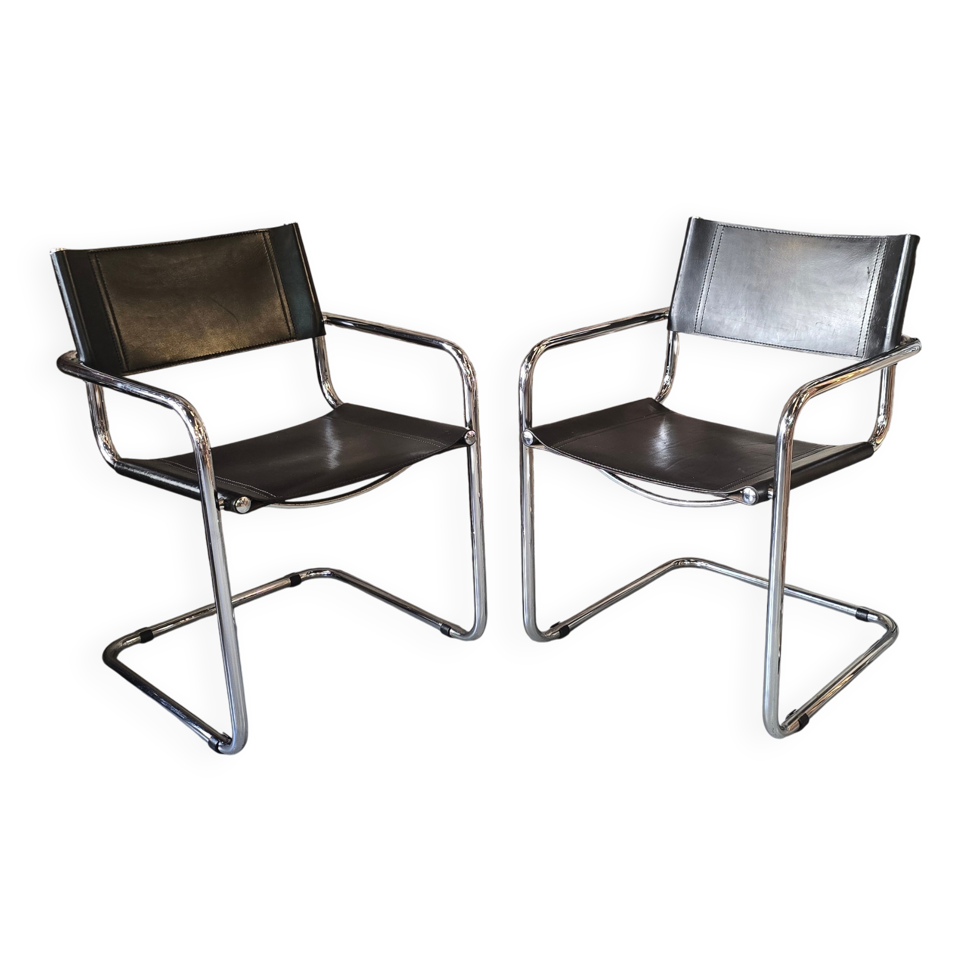 Mart stam (1899-1986) - pair of bauhaus s34 armchairs - 1970 -