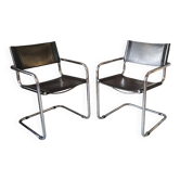 Mart stam (1899-1986) - pair of bauhaus s34 armchairs - 1970 -