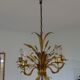 Lustre en métal doré épis de blé et feuillage
