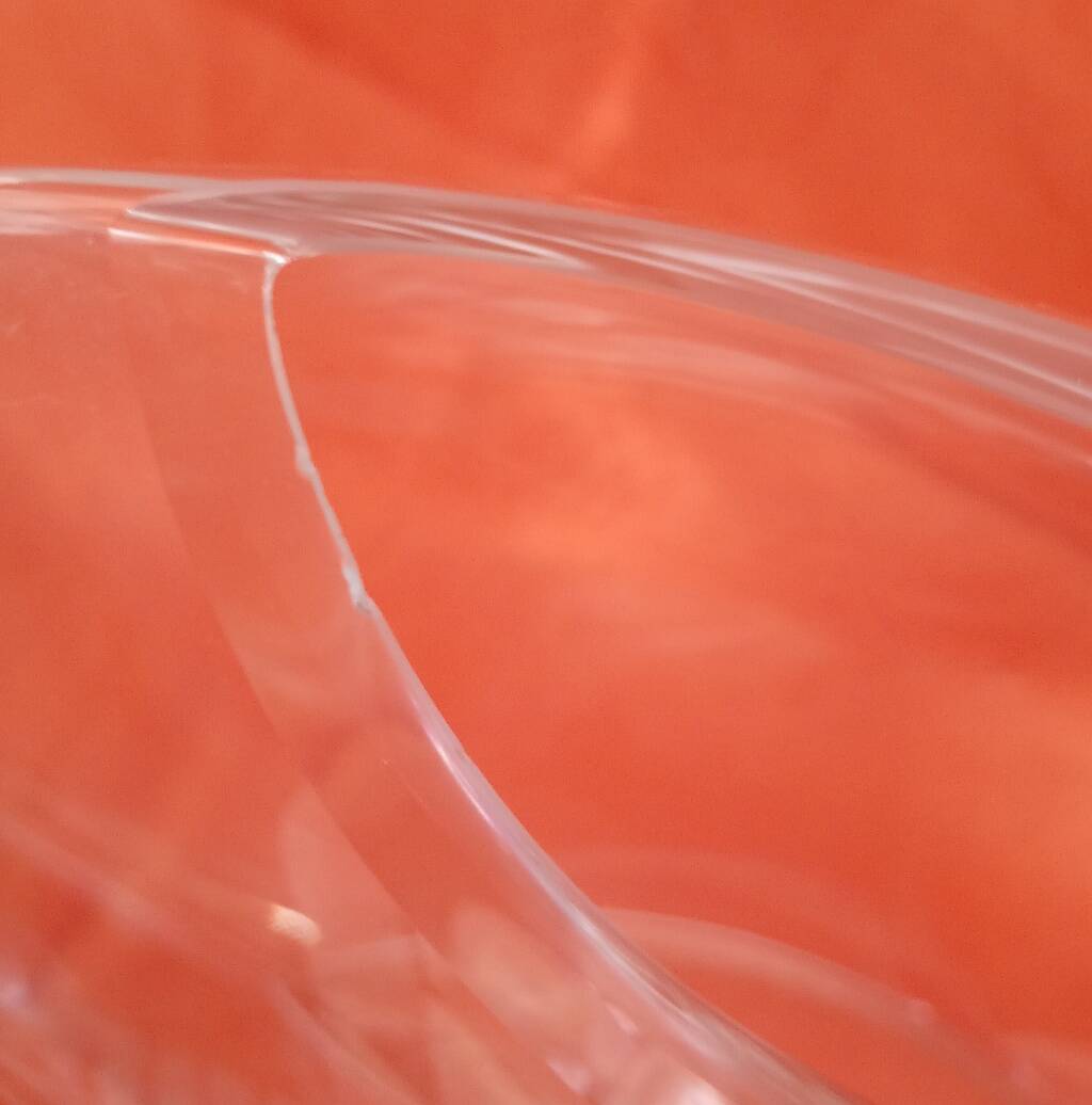 Large Mid-Century Modern "Aava" Glass Vase by Markku Salo for Iittala