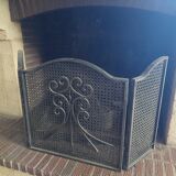 Wrought iron fireplace screen