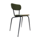 Chaise en skaï vert et métal noir