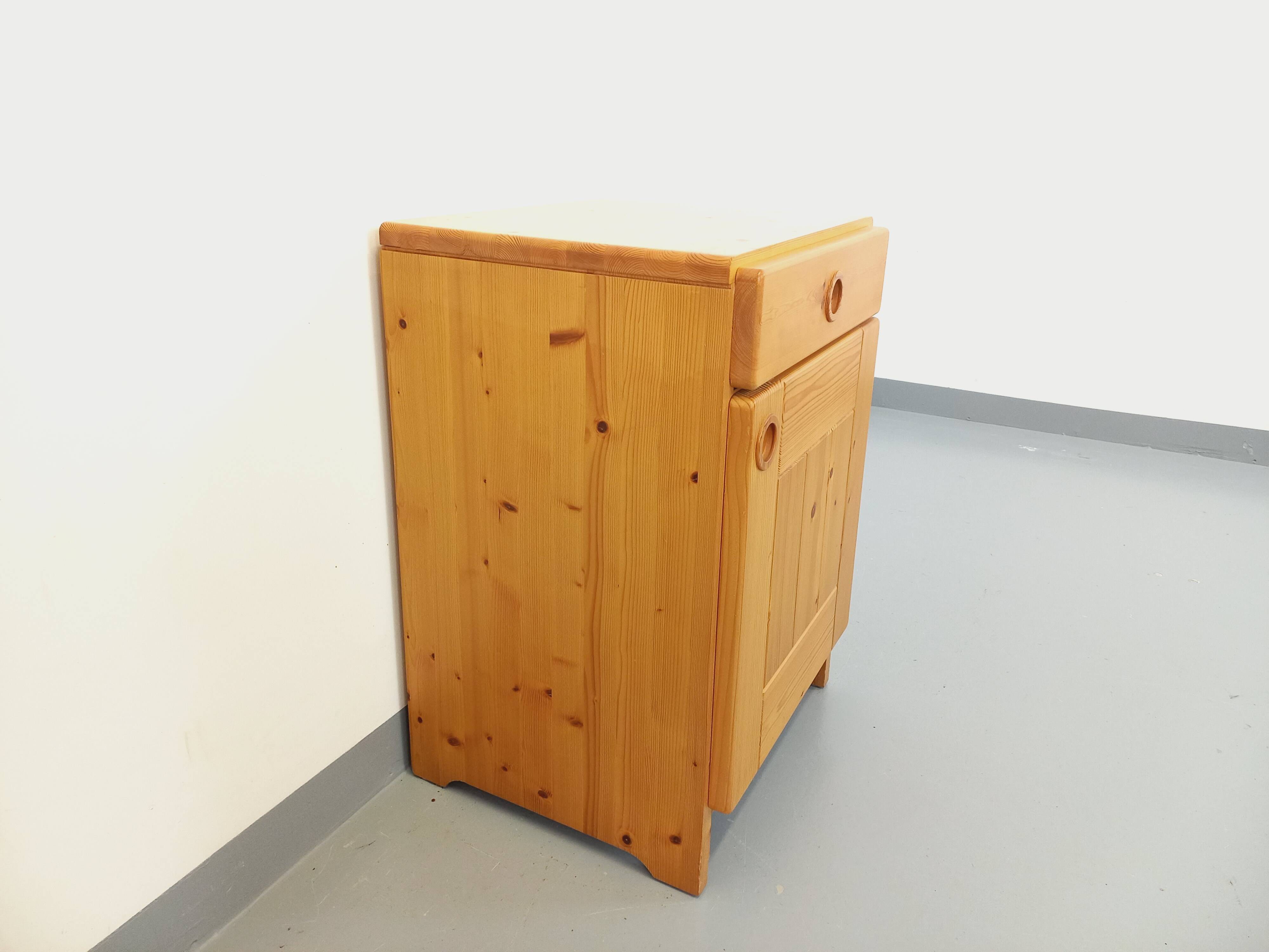 selected by Charlotte Perriand Les Arcs vintage pine storage unit from the 60s and 70s
