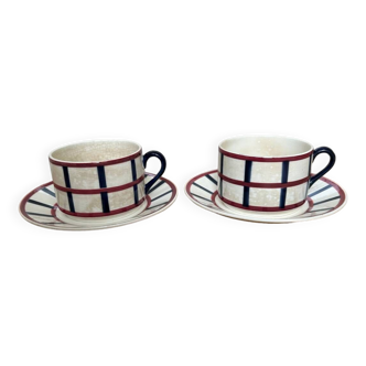 Series of 2 large “Béarn” cups
