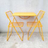 Ted Net folding chairs + table by Niels Gammelgaard for Ikea, 1980s