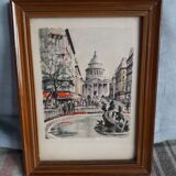 Tableau ancien de Paris signé Franz Herbelot